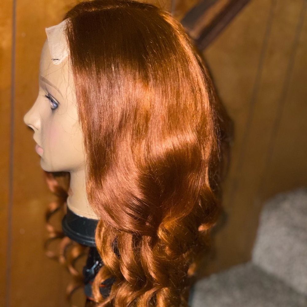Auburn/Ginger 28 inch closure wig